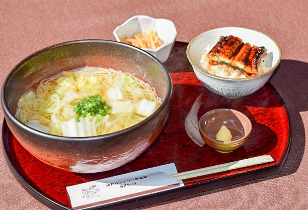 にゅう麺とミニうな丼